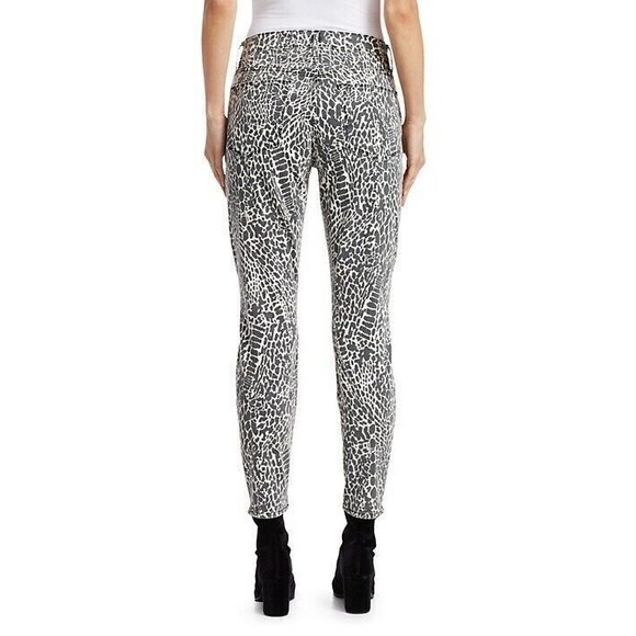 FRAME Le High Skinny Abstract Jeans Womens 23 Black Animal Print High Rise NWT - Picture 9 of 11